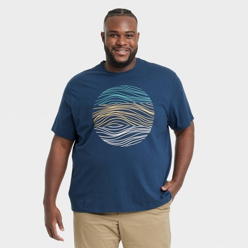 Men's Big & Tall Crewneck Short Sleeve T-shirt - Goodfellow & Co™ Navy Blue  Mt : Target