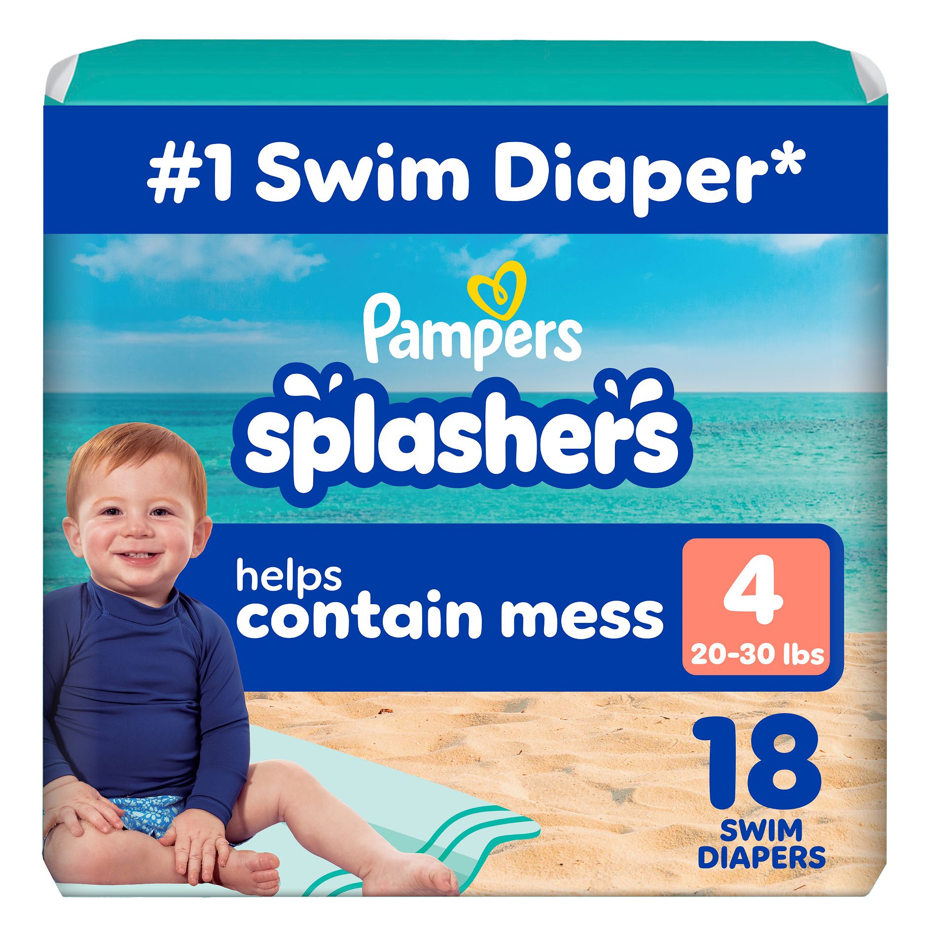 Pampers Splashers Disposable Swim Pants Jumbo Pack - M - 18ct