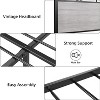 Bed Frame with Headboard, Industrial Platform Queen Bed Frame with 14 Strong Metal Slats Support, 11'' Under-Bed Storage, No Noise - 4 of 4