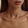 Diamond Choker Necklace for Women: Dainty 14K Gold/Sterling Silver Gold Plated CZ Jewelry, Trendy Gift - 2 of 4