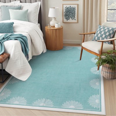 Lahome Short Pile Sunburst Area Rug – Plush Bohemian Accent for Living Room or Bedroom