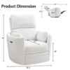 Power Recliner Chair for Living Room,Charging Port,Swivel Rocking Massage - 2 of 4