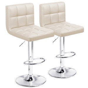 LACOO 33" - 44" Bar Height Adjustable Swivel Barstool - 1 of 4