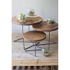 Decorative Display Risers – 2x Set of 3 Wire and Wood Round by Kalalou - 3 of 3