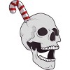 Junior's Design By Humans Christmas skull By AllenStudio T-Shirt - 2 of 3