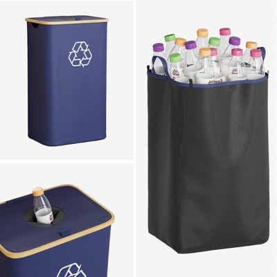 Сумки SpaceAid 26 Gallon Recycling Bin for Kitchen, 100L Large Recycle Bin with 2 Removeable and Reusable Inner for Bottles Cans Glass Plastice Cartons — фото 6