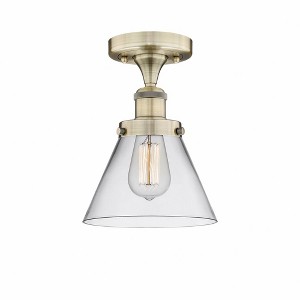 Cone - 1 Light Semi-Flush Mount In Industrial Style-9.75 Inches Tall and 7.75 Inches Wide - 1 of 1