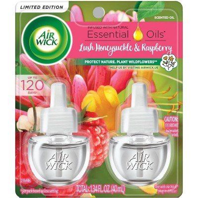  Air Wick Scented Oil - Twin Refill Lush Honeysuckle and Raspberry - 1.34 fl oz 
