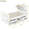 CAVINAS Twin Size Platform Bed Modern Wooden Bed Frame with Storage Headboard, Open Shelf and 4 Storage Drawers for Bedroom - 3 of 4