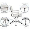 Flash Furniture Work From Home Kit - White Adjustable Computer Desk, LeatherSoft Office Chair and Inset Handle Locking Mobile Filing Cabinet - 3 of 4