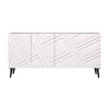 Treasure Trove Accents 4 Door Credenza Ganawick White: Mango Wood, Divided Storage, 2 Shelves, Adult Assembly Required - 2 of 4