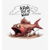 A Fish Out of Water Humor Adult Crew Neck Long Sleeve Tee - 2 of 2
