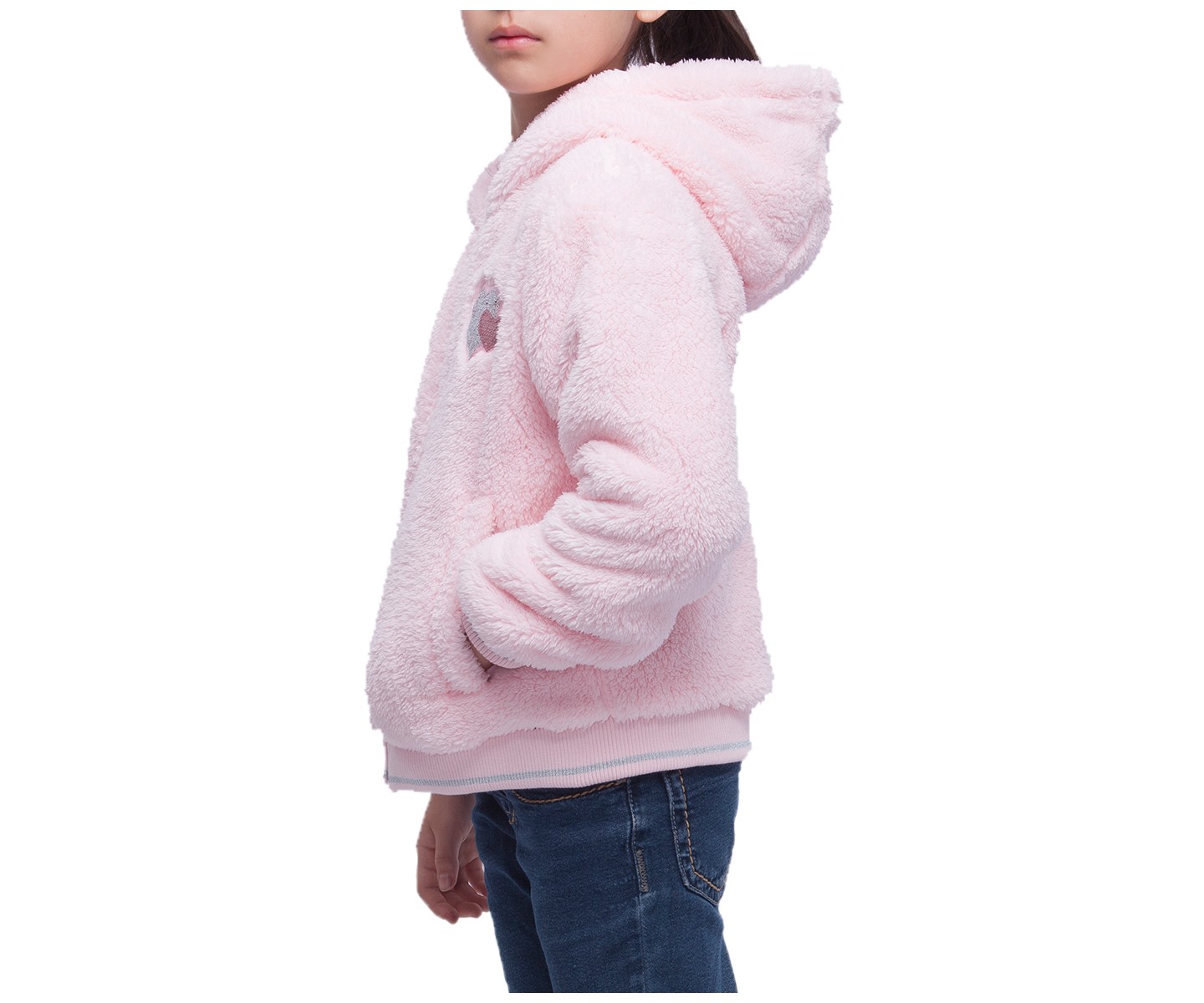 Куртка Rokka&Rolla Faux Shearling Jacket Fleece Warm Coat -Pink для девочек, цвет: Розовый — фото 7