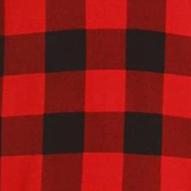 red buffalo plaid with satin trim