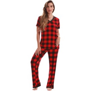 #FollowMe Pajama Pants Set with Satin Trim  Stylish, Cozy Sleepwear - 1 of 3