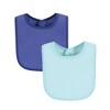 Hudson Baby Drooler Bib with Waterproof Lining, Blue Lime, One Size - 3 of 4