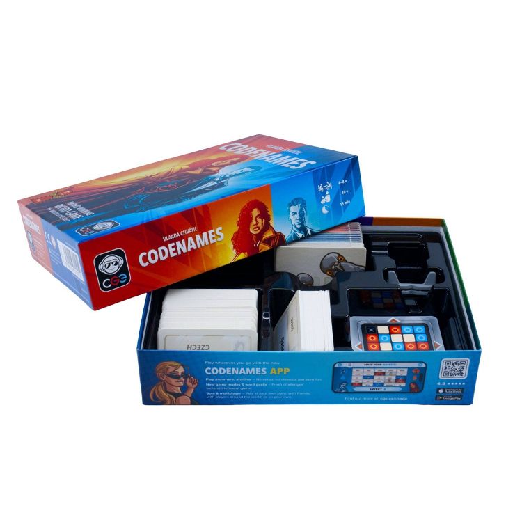 Czech Games Edition Codenames Game: Social Skills, 4+ Players Party Board, Card Holder, 15-Minute Play, 3 of 6