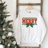 Simply Sage Market Women's Graphic Sweatshirt Merry Checkered Mistletoe - 3 of 4