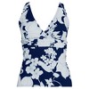 Lands' End Women's Chlorine Resistant Plunge X-Back Tankini Swimsuit Top - 3 of 4