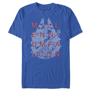 Men's Star Wars Millennium Falcon Bold Galactic T-Shirt - 1 of 4