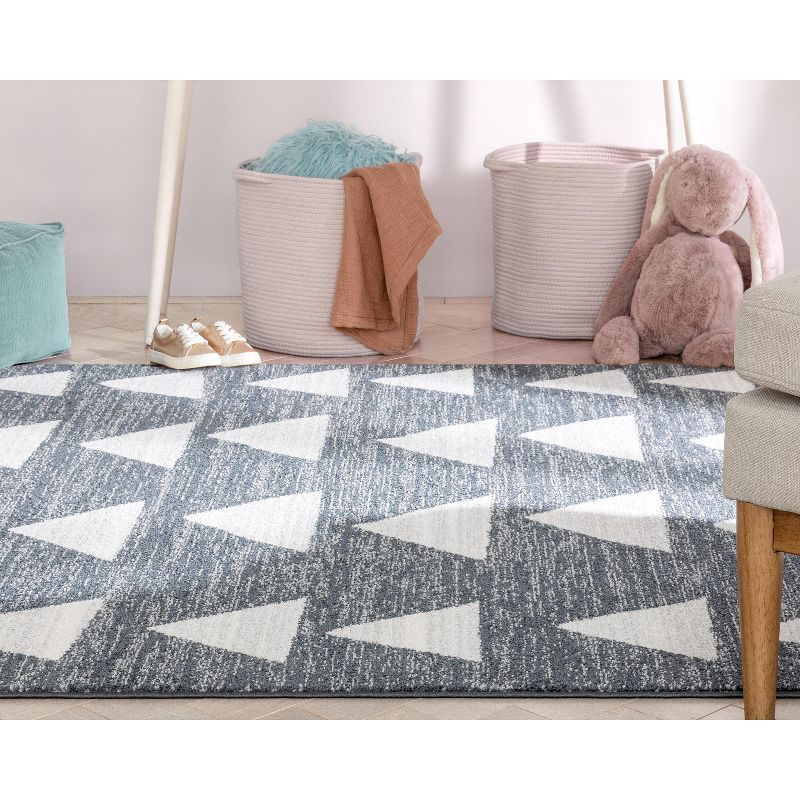 Well Woven Tango Geometric Triangle Stain-resistant Area Rug, 4 of 10