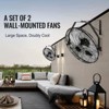 VEVOR Wall Mount Fan, 2 PCS 18 inch Waterproof, 3-speed High Velocity Max. 4000 CFM Industrial Wall Fan for Indoor, Commercial, Residential - 3 of 4