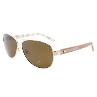 Kate Spade Dalia2/P/S RNE Mens Aviator Polarized Sunglasses Light Gold 58mm