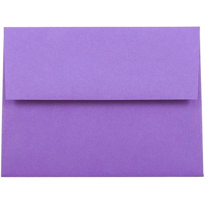 JAM Paper A2 Colored Invitation Envelopes 4.375 x 5.75 Violet Purple Recycled 80252