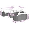 vidaXL Garden Sofa Set Black - 3 of 4