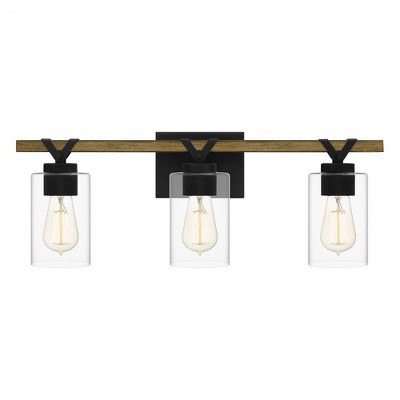 Quoizel Lighting Devon Court 3 - Light Vanity in  Matte Black