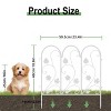 5 Panels Decorative Garden Fence Metal Wrought Iron Railings Fencing Outdoor Rustproof Landscape Border Animal Barrier - 2 of 4