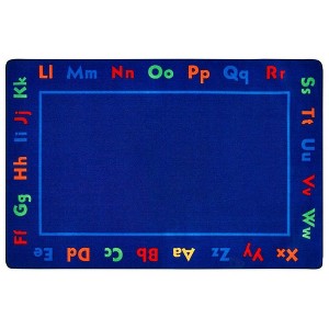 Carpets for Kids PLUS Alphabet Value Learning Rug 7' 6" x 12' Rectangle, Blue - 1 of 4