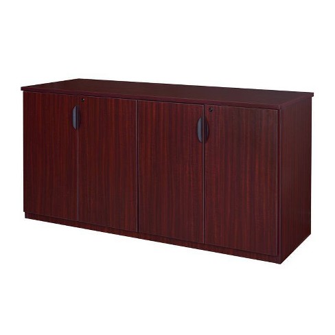 Classic Storage Cabinet - 2-Shelf, Mahogany H-6859MAH - Uline