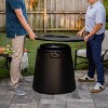 Tiki 38" Table Top For Propane Base Outdoor Fire Pit Stainless Steel Fireplace Guard Black - 2 of 4