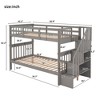 NicBex Twin Over Twin Bunk Bed with Safety Guardrail and Storage,Loft Bed with Ladder and Converts to 2 Beds,Noise Reduced Bunk Beds for Bedroom - 3 of 4