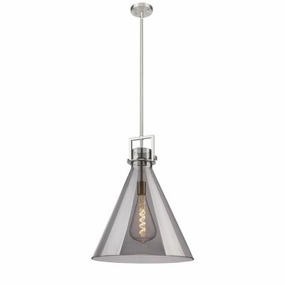 Newton Cone - 1 Light Stem Hung Pendant In Industrial Style-22.75 Inches Tall and 18 Inches Wide