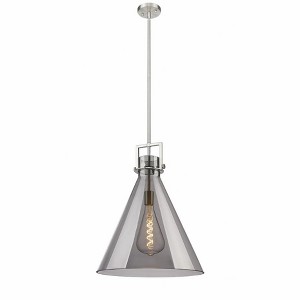 Newton Cone - 1 Light Stem Hung Pendant In Industrial Style-22.75 Inches Tall and 18 Inches Wide - 1 of 1