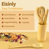 Itopfox 7-Piece Bamboo Wooden Cooking Utensils Set, Nonstick Kitchen Spatula Spoon, Healthy Wooden Spoons for Cooking, Serving, Mixing - 4 of 4