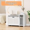 coucheta Top-Opening Hidden Cat Litter Box Enclosure, Disguised Litter Box Furniture Cabinet with Cushion & Storage Shelf, Wooden Pet House Side Table - 4 of 4