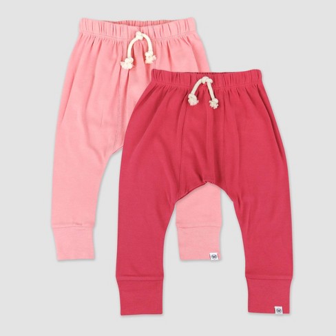 Gerber Baby Girls' 4pk Active Pants - Pink/black/white 12m : Target