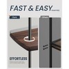 SONGMICS HOME 3-Tier Bar Cart with Wine Rack & Glass Holder - Mobile Serving Cart, Swivel Wheels with Locks - 2 of 4