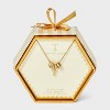 14K Gold Dipped Cubic Zirconia Rondelle Initial Necklace - A New Day™ Gold - 3 of 4
