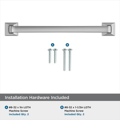 Polished Chrome Traditional Cabinet Drawer Pull with Mounting Hardware