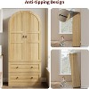 72" Tall Farmhouse Arched Kitchen Pantry Storage Cabinet with 2 Doors & Drawers, Large Wood Storage Cabinets with Thickened Shelves for Dining Room - 3 of 4