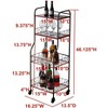 Kings Brand Furniture Lexi 4-Tier Kitchen Rolling Bakers Rack - 4 of 4