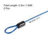 Unique Bargains Security Steel Cable Coated Luggage Lock Wire Rope w Double Loop - 2 of 4