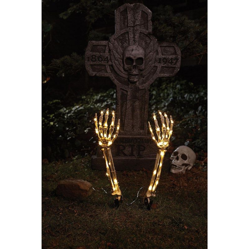 Funworld Light-Up Skeleton Arms Halloween Decor, 1 of 4