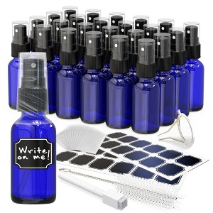 Nevlers 1 Oz. Leakproof Blue Glass Spray Bottles - 1 of 4