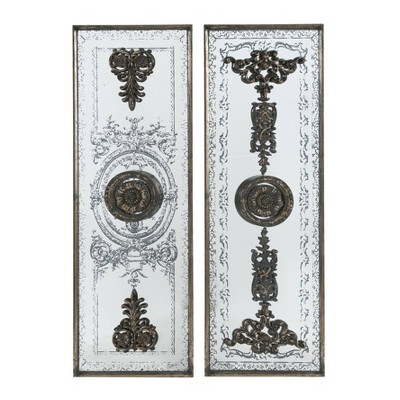 Set of 2 Doorways Past Mirrored Panels Bronze - A&B Home