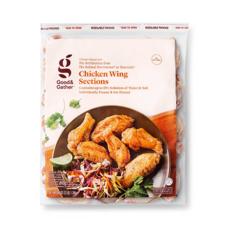 All Natural Chicken Wings - Frozen - 3lbs - Good &#38; Gather&#8482;, 1 of 4